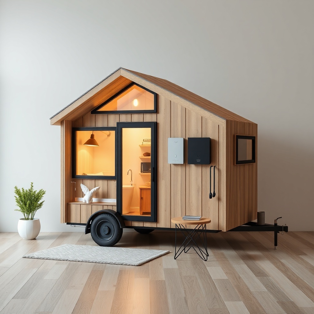 MiniEv iki katlı tiny house modelinin dış cephe görüntüsü
