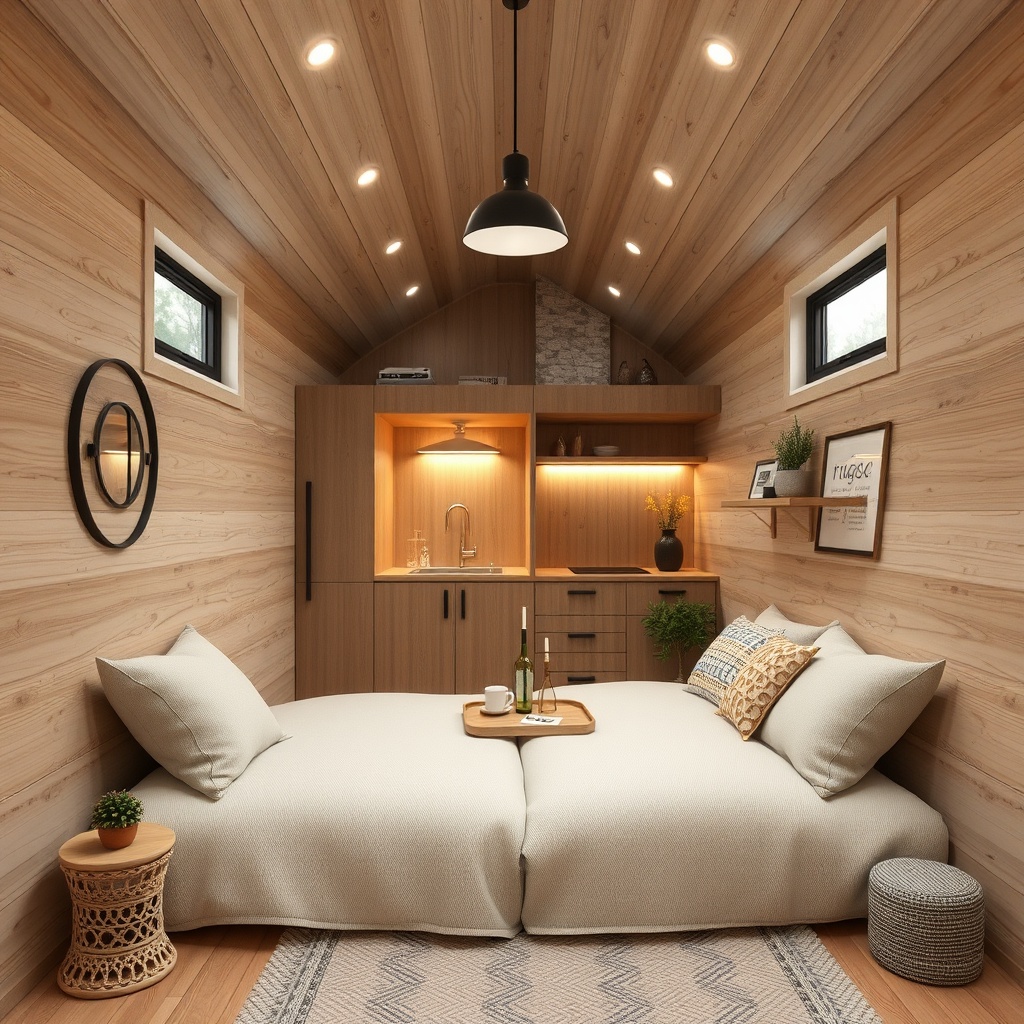 MiniEv İki Katlı Tiny House dış mekan görünümü