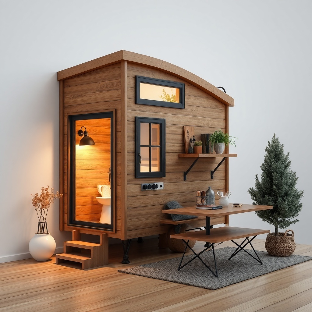 Bir MiniEv tek katlı tiny house dış görünümü