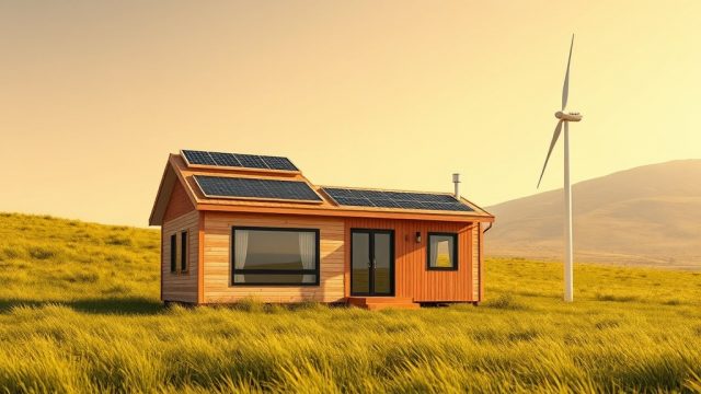 MiniEv Tek Katlı Tiny House İçin Yenilenebilir Enerji Çözümleri: Güneş Panelleri ve Rüzgar Türbinleri