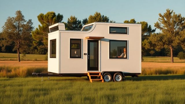 MiniEv Tiny House Tek Katlı Mobil Ofis: Verimli Çalışma Alanı Tasarımı